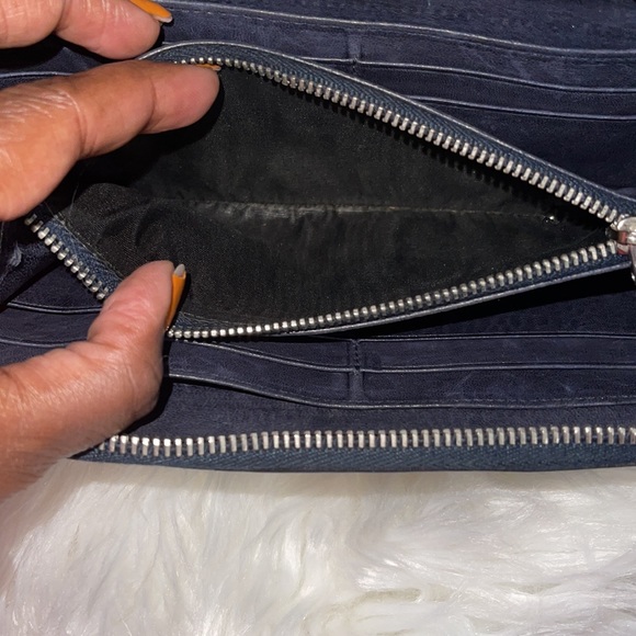 Miu Miu Studded Leather Zippy Wallet Dark Grey - Picture 8 of 14